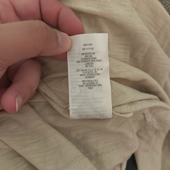 Belle Kim Gravel Women’s Slub Knit Tie Front Shrug Top Cream Plus Size 1X - Picture 12 of 12